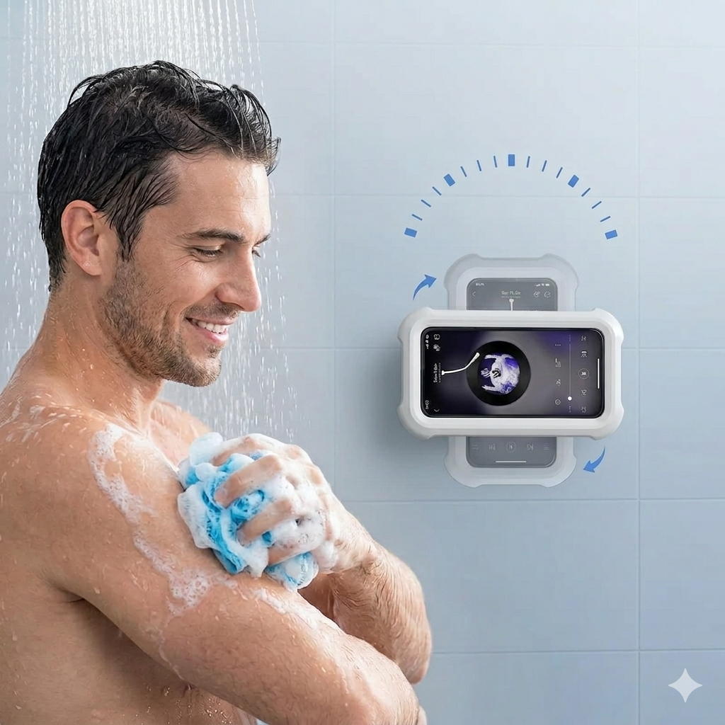 Waterproof Shower Phone Holder